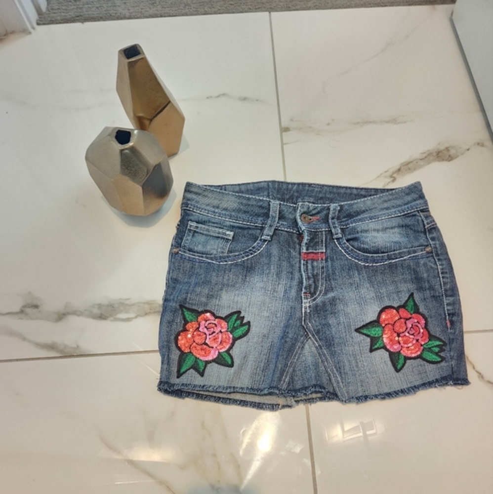 Y2K Marithe Francois Girbaud Denim Skirt SIZE 6